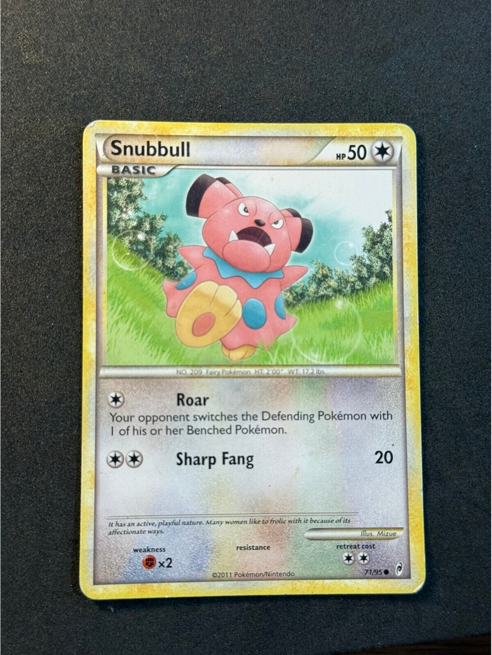 Snubbull Pokemon Card - Black & White Set - 71/114 - Common
